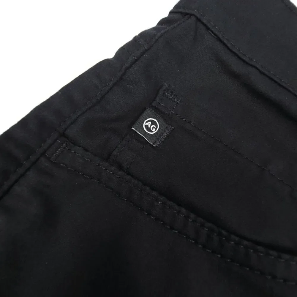 ADRIANO GOLDSHMIED Everett Slim Straight Chino Casual Pant 36x32 Black Minimal